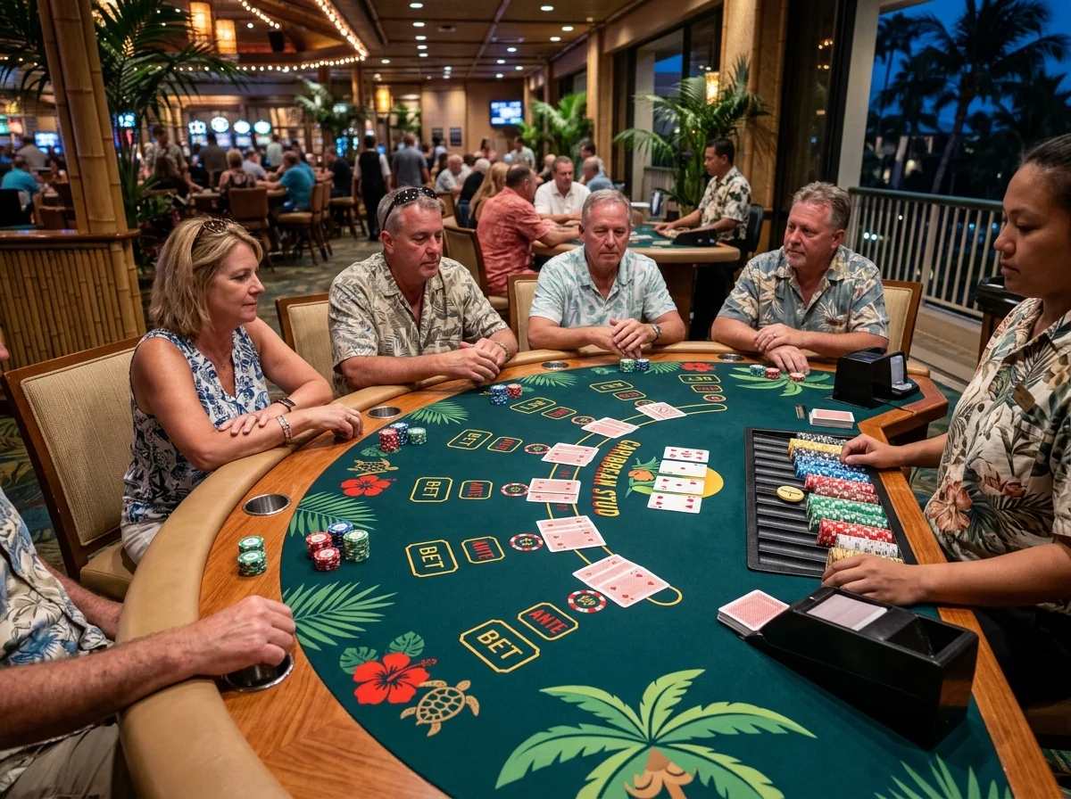 Poker Caribbean at Crazy Luck online casino table games